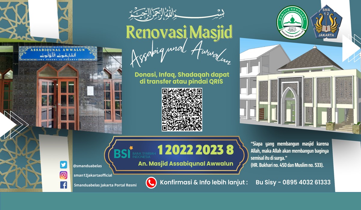 Renovasi Masjid Assabiqunal Awalun SMAN 12 Jakarta_2023